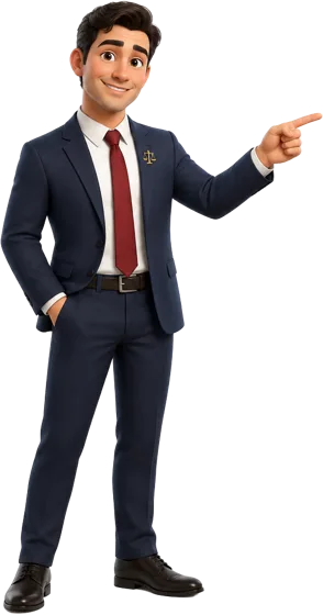 Personagem da Revisão OAB apresentando a plataforma
